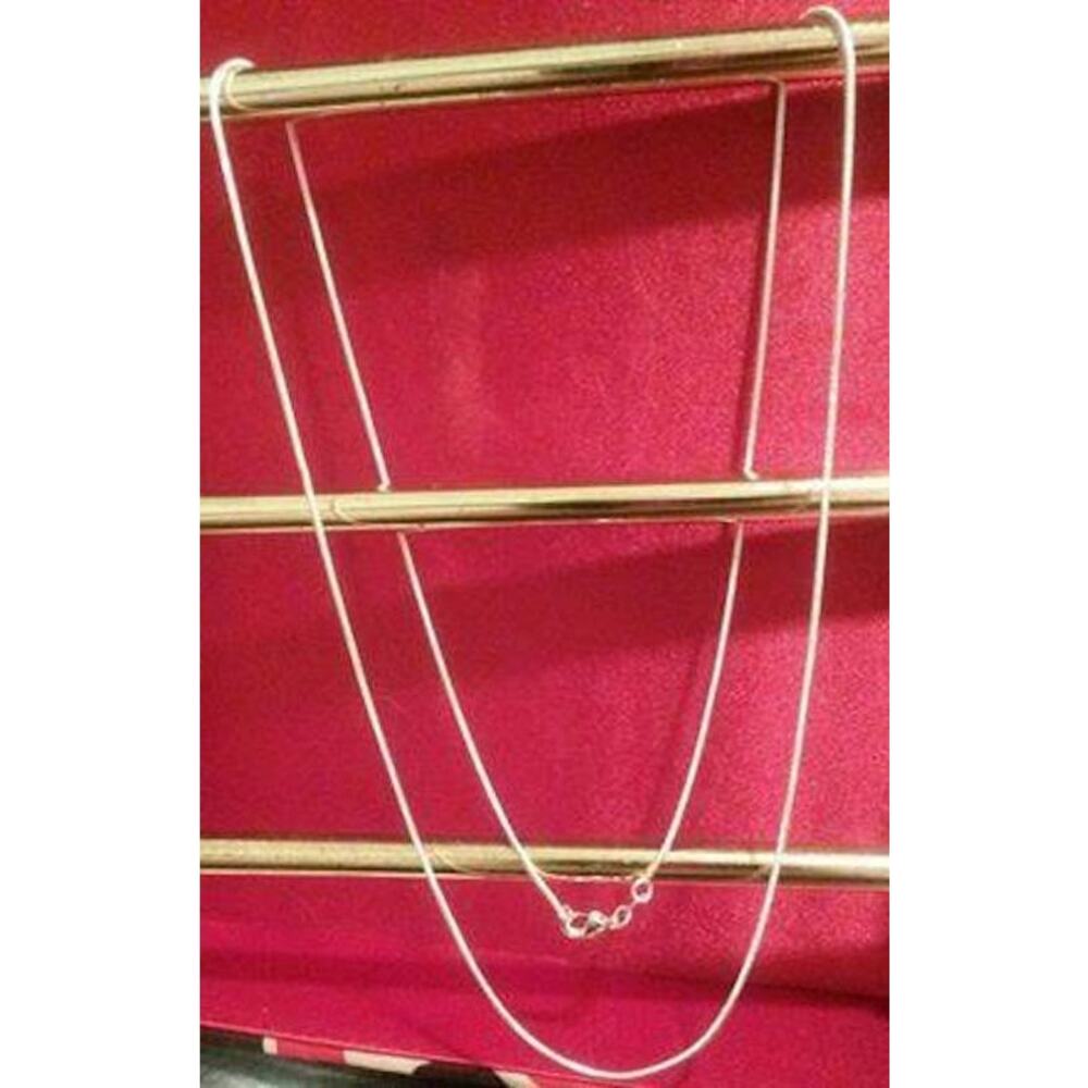 Sterling Silver 925 Plated 24 Inch Snake Chain Necklace New Thin 1/16th" Wide